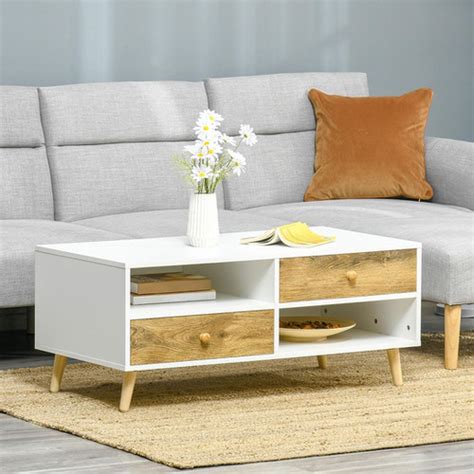 Best Online Wood And White Coffee Table